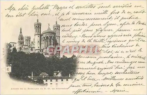 Ansichtskarte AK Abside de la Basilique de ND de Fourviere (carte 1900)