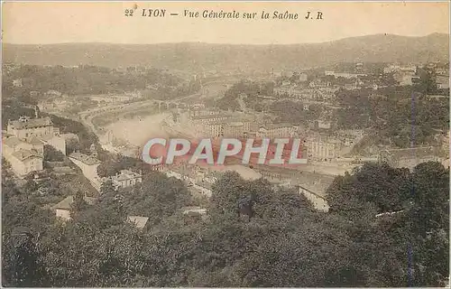 Cartes postales Lyon Vue generale sur la Saone