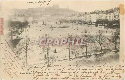 Ansichtskarte AK Lyon Place Bellecour (carte 1900)