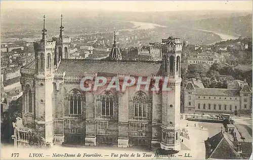 Ansichtskarte AK Lyon Notre Dame de Fourviere Vue prise de la Tour Metallique