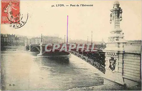 Ansichtskarte AK Lyon Pont de l Universite