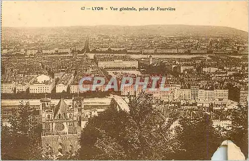 Ansichtskarte AK Lyon Vue generale prise de Fourviere