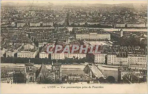 Cartes postales Lyon Vue panoramique prise de Fourviere