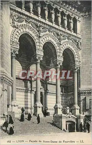 Cartes postales Lyon Facade de Notre Dame de Fourviere