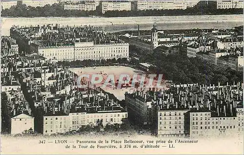 Ansichtskarte AK Lyon Panorama de la Place Bellecour vue prise de l Ascenseur de la Tour de Fourviere