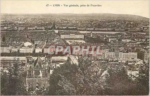 Ansichtskarte AK Lyon Vue generale prise de Fourviere