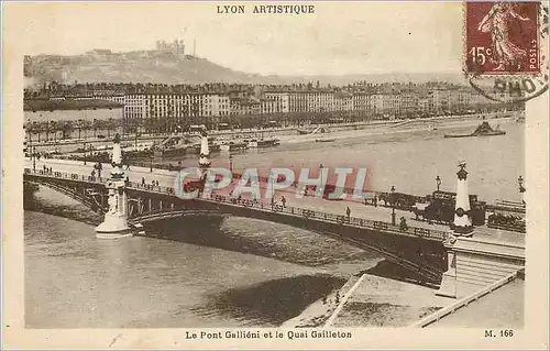 Ansichtskarte AK Lyon Le pont Gallieni et le Quai Gailleton