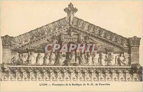 Ansichtskarte AK Lyon Frontispice de la Basilique de ND de Fourviere