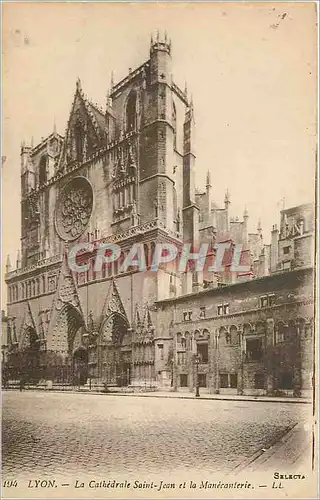 Cartes postales Lyon La Cathedrale Saint Jean et la Manecanterie