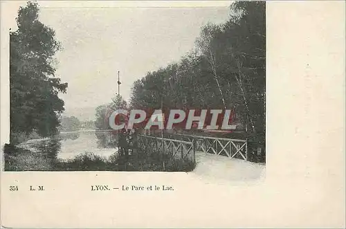 Cartes postales Lyon Le parc et le lac