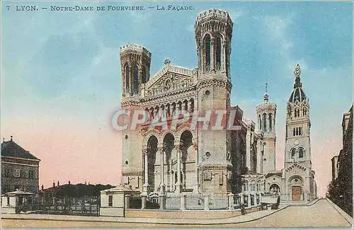 Cartes postales Lyon Notre Dame de Fourviere La Facade