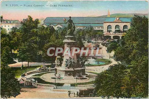 Cartes postales Lyon Place Carnot Gare Perrache