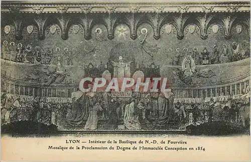 Cartes postales Lyon Interieur de la Basilique de ND de Fourviere