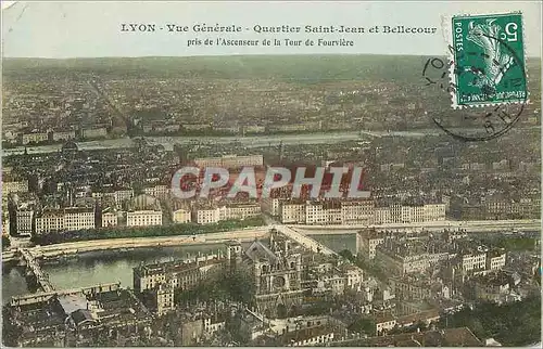 Cartes postales Lyon Vue generale Quartier Saint Jean et Bellecour