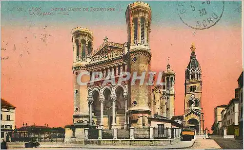 Cartes postales Lyon Notre Dame de Fourviere La Facade