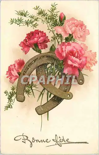 Cartes postales Bonne fete Fer a cheval