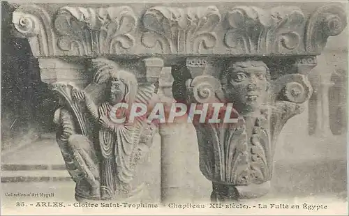 Ansichtskarte AK Arles Cloitre Saint Trophime Chapiteau La Fuite en Egypte