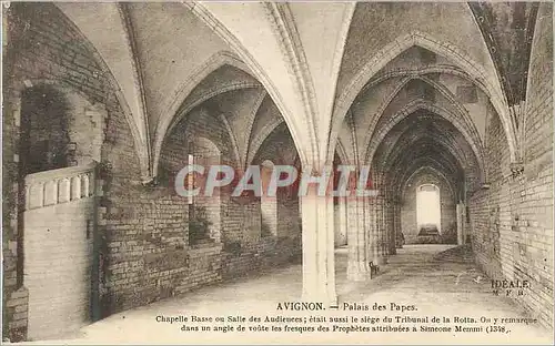 Ansichtskarte AK Avignon Palais des Papes Chapelle basse ou salle des audiences