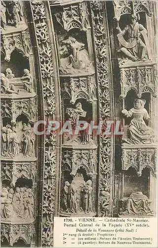 Cartes postales Vienne Cathedrale St Maurice Portail Central de la Facade