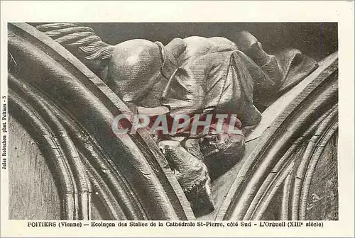 Cartes postales Poitiers Vienne Ecoincon des Stalles de la Cathedrale St Pierre COte Sud L Orgueil
