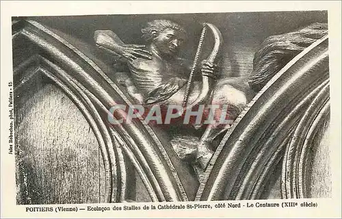 Cartes postales Poitiers Vienne Ecoincon des Stalles de la Cathedrale St Pierre Cote Nord Le Centaure