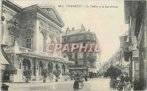 Cartes postales Chambery Le Theatre et la Rue d Italie