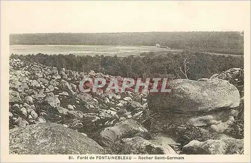 Cartes postales Foret de Fonatinebleau Rocher Saint Germain