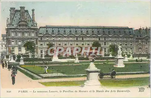 Cartes postales Paris Le nouveau Louvre le Pavillon de Marsan et la Muse des Arts Decoratifs