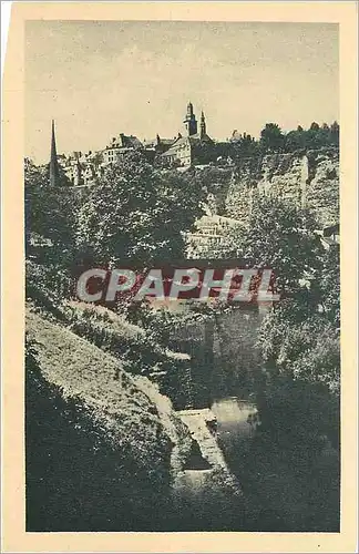 Ansichtskarte AK Luxembourg L'Alzette Rochers du Bock et Ville Haute