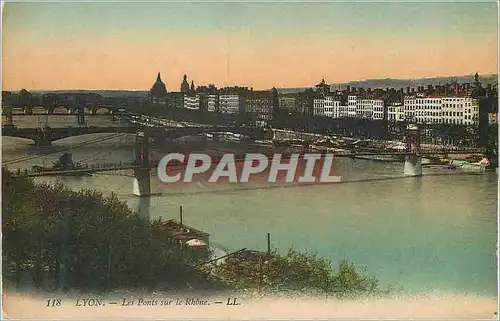 Cartes postales Lyon Les Ponts sur le Rhone