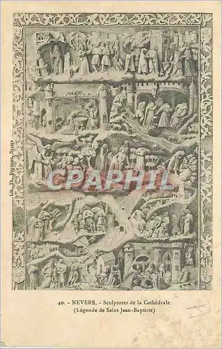 Cartes postales Nevers Scultptures de la Cathedrale