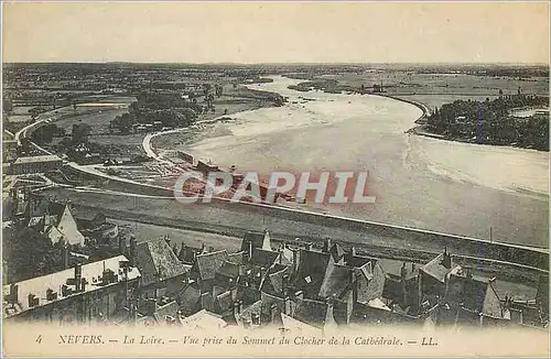 Cartes postales Nevers La Loire Vue prise du Sommet du Clocher de la Cathedrale