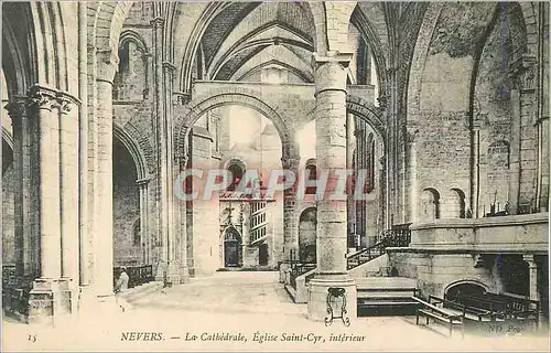 Cartes postales Nevers La Cathedrale Eglise Saint Cyr interieur