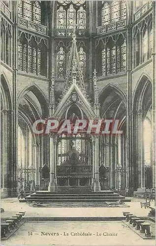 Ansichtskarte AK Nevers La Cathedrale Le Choeur