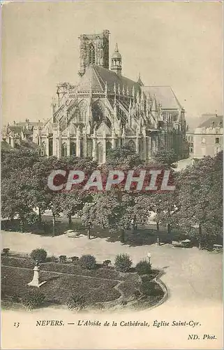 Cartes postales Nevers L'Abside de la Cathedrale Eglise Saint Cyr