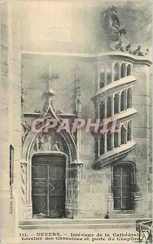 Cartes postales Nevers Interieur de la Cathedrale Escalier des Chanoines et porte du Chapitre