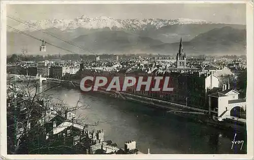 Cartes postales moderne Grenoble Isere Vue generale et les Alpee