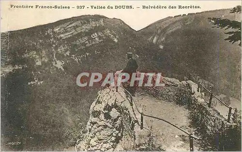 Cartes postales Vallee du Doubs Belvedere des Recretes