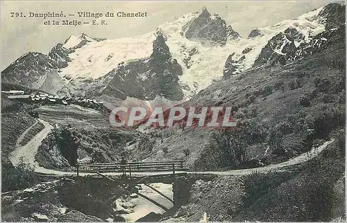 Cartes postales Dauphine Village du Chazelet et la Meije