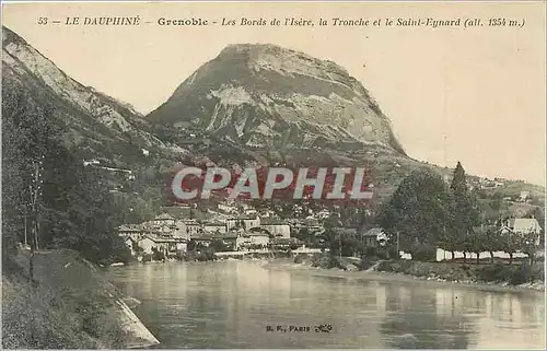 Cartes postales Le Dauphine Grenoble Les Bords de l'Isere la Tronche et le Saint Eynard