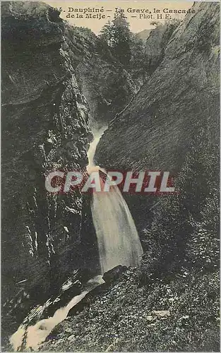 Cartes postales Dauphine La Grave la Cascade de la Meije