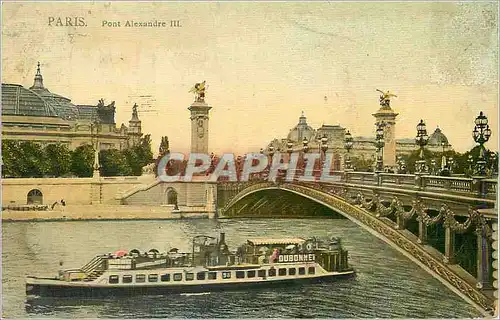 Cartes postales Paris Pont Alexandre III  Bateau