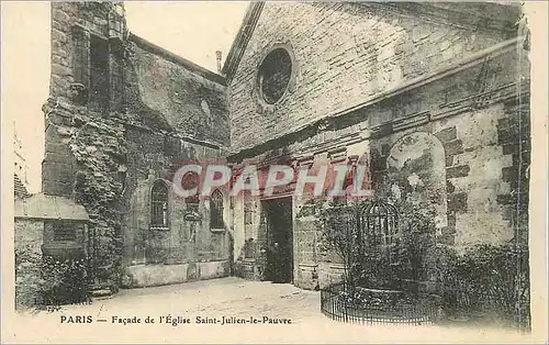 Cartes postales Paris Facade de l'Eglise Saint Julien le Pauvre