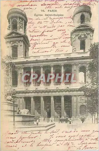 Cartes postales Paris Eglise Saint Sulpice (carte 1900)