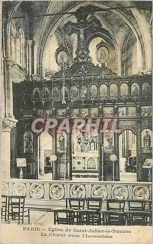 Ansichtskarte AK Paris Eglise de Saint Julien le Pauvre Le Choeur avec l Iconostase