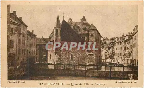 Cartes postales Haute Savoie Quai de l Ile a Annecy