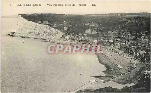 Cartes postales Mers les Bains vue generale prise du Treport