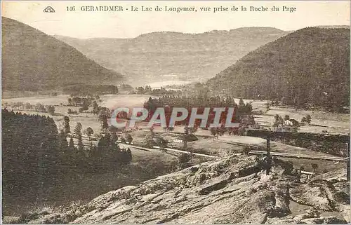 Cartes postales Gerardmer Le Lac de Longemer vue prise de la Roche du Page