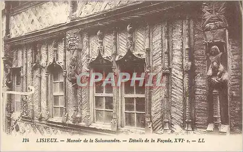 Cartes postales Lisieux Manoir de la Salamandre Details de la Facade