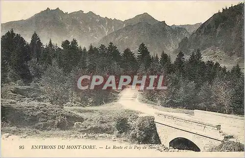 Cartes postales Environs du Mont Dore La Route et le Puy de Sancy